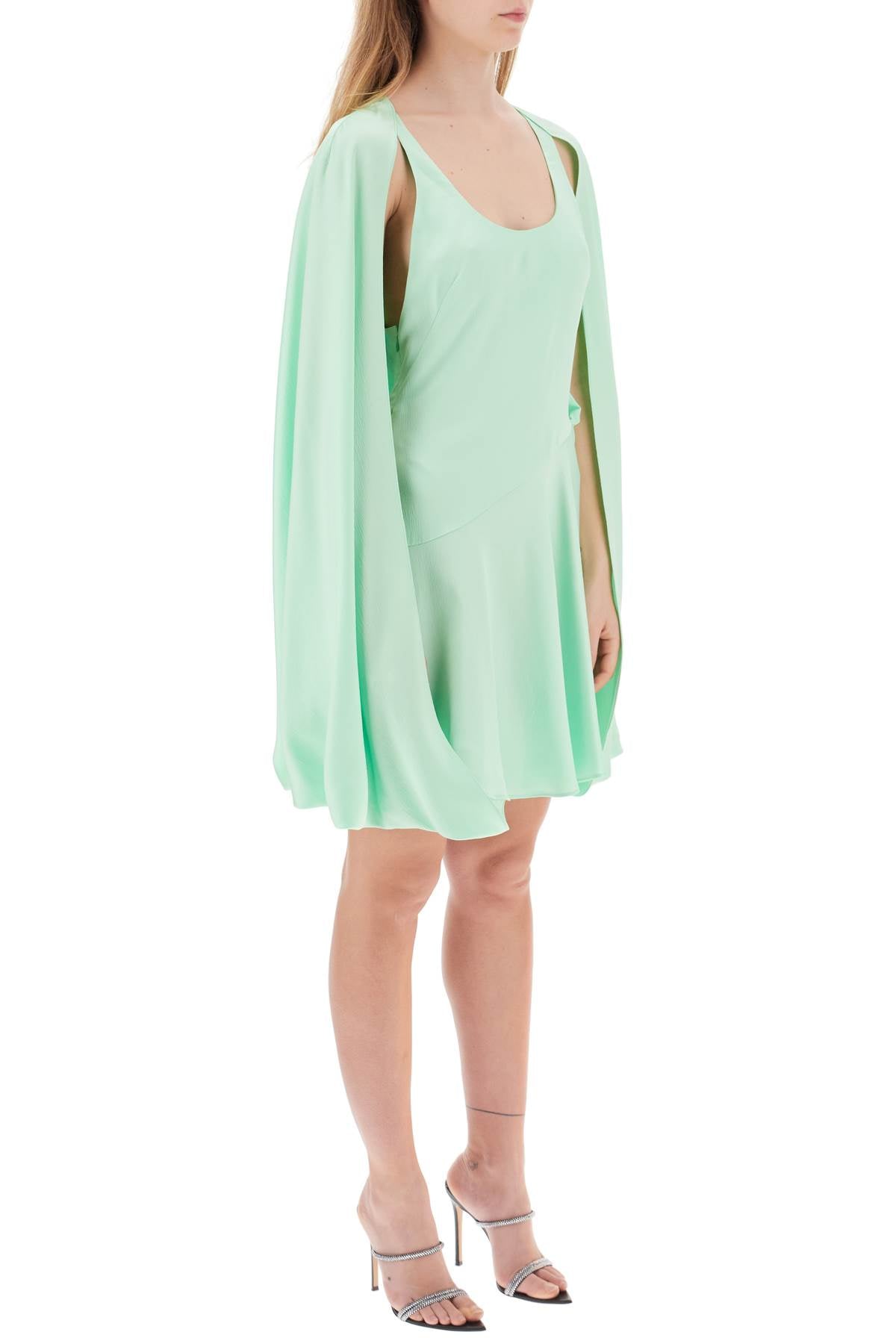 فستان قصير أخضر من مجموعة SS23 للنساء