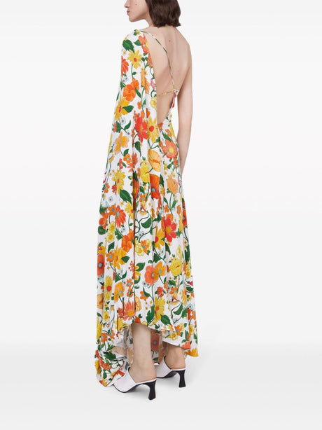 Women's Floral Print Asymmetric Dress