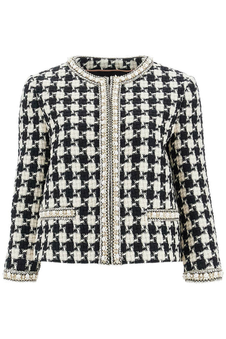 VALENTINO GARAVANI Mini Embroidered Tweed Short Jacket