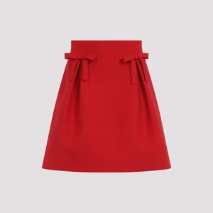 VALENTINO Elegant Wool & Silk Blend Skirt