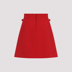 VALENTINO Elegant Wool & Silk Blend Skirt