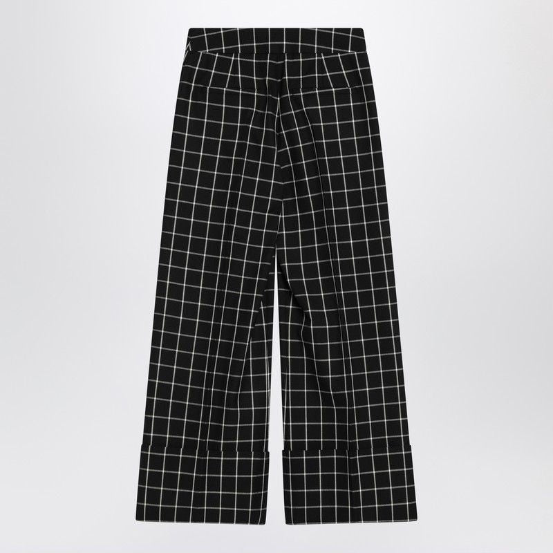 VALENTINO High-Waisted Check Trousers for Women