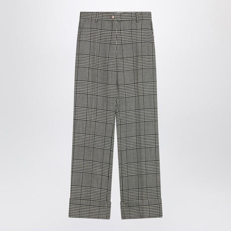 VALENTINO Tailored Trousers with Lapels in Prince of Wales for Women