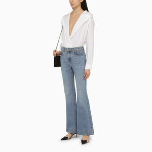 STELLA MCCARTNEY Navy Blue Wide-Leg Jeans for Women