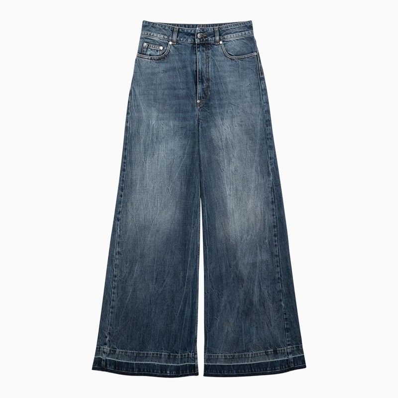 STELLA MCCARTNEY Vintage Wide-Leg Denim Jeans for Women in Mid-Blue