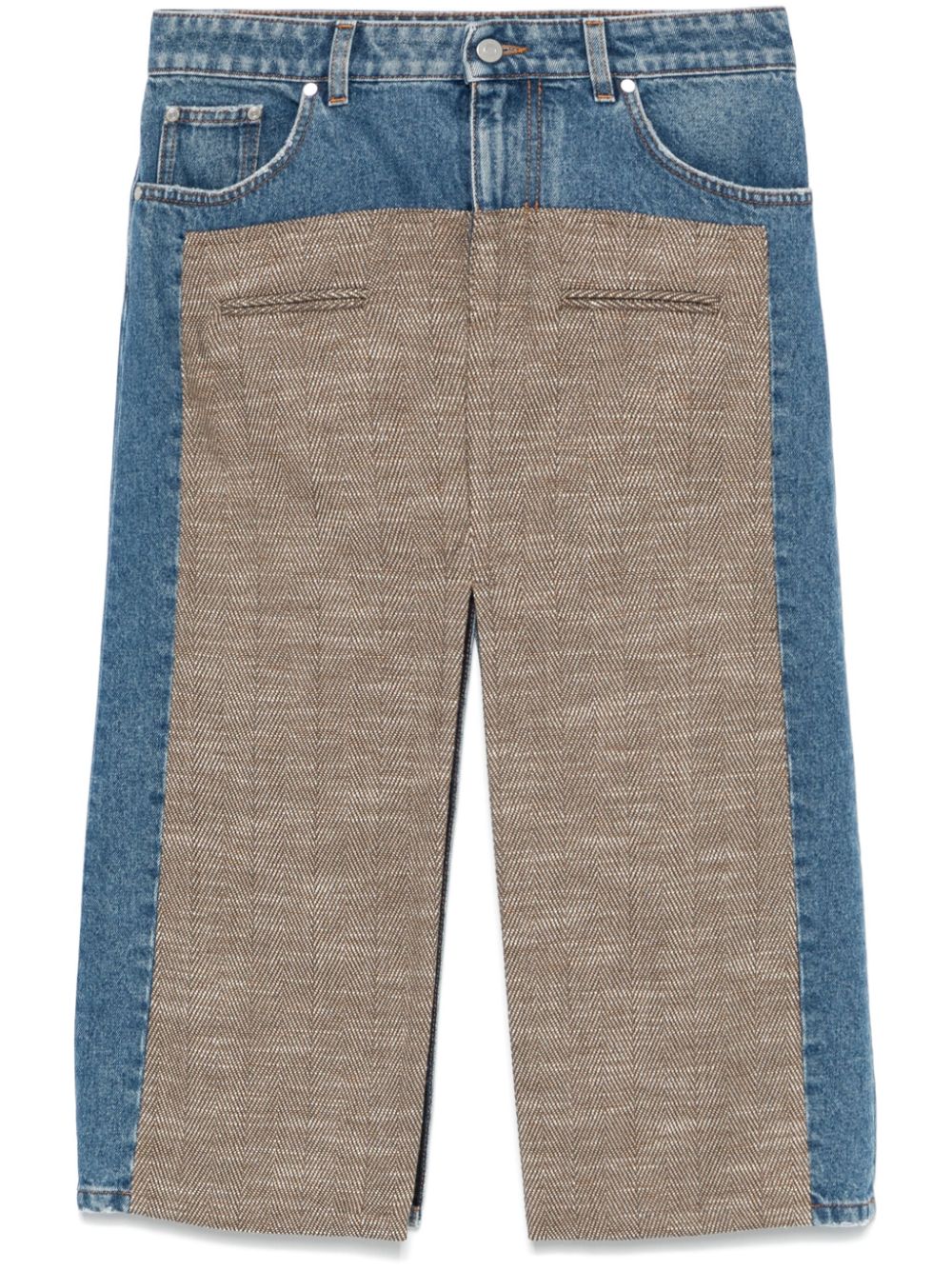 STELLA MCCARTNEY Mini Denim and Tweed Skirt for Women