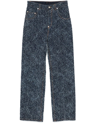 STELLA MCCARTNEY Straight-Leg Denim Bouclé Jeans for Women