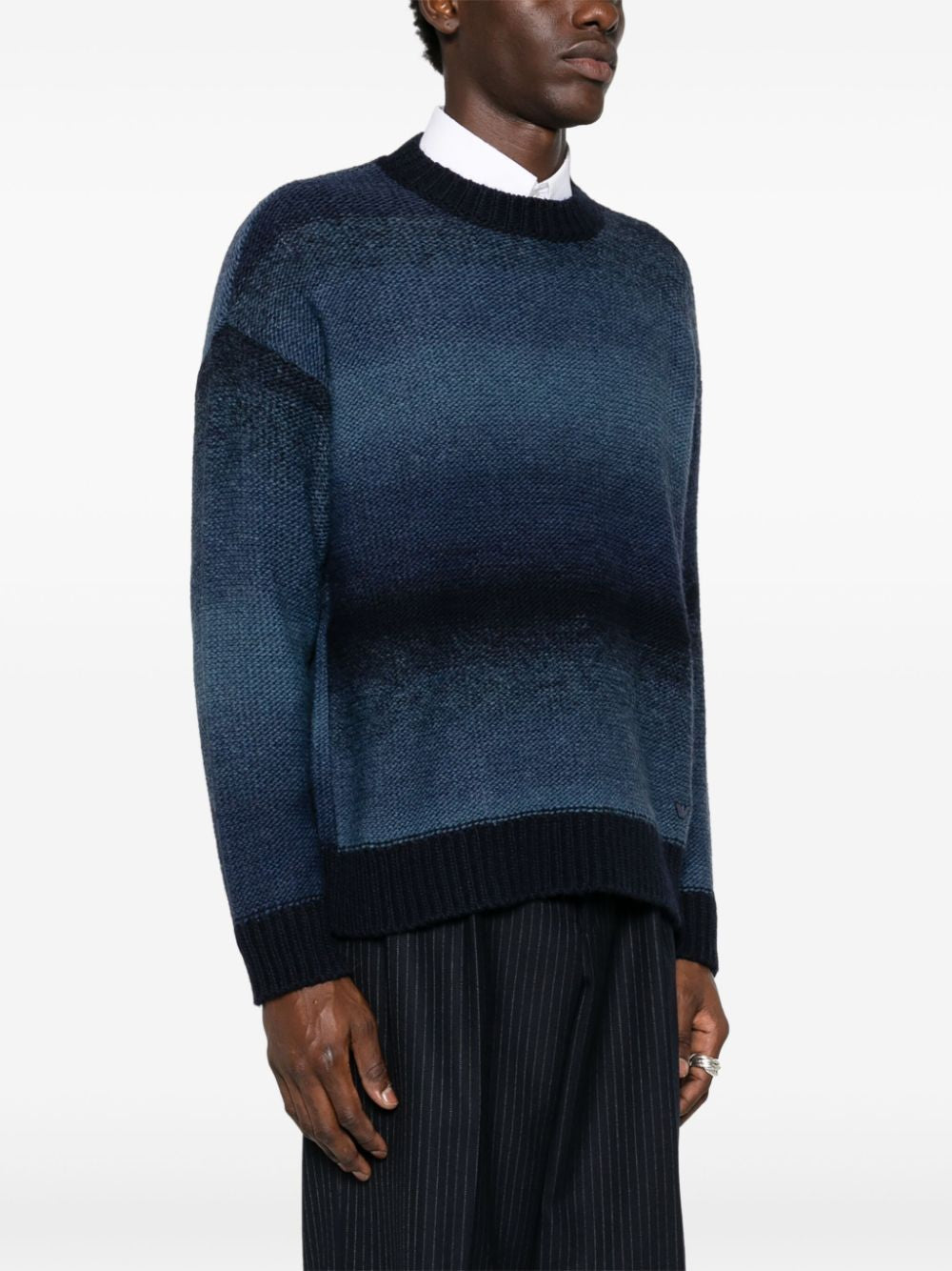 EMPORIO ARMANI Stylish Striped Sweater for Men - FW24 Collection