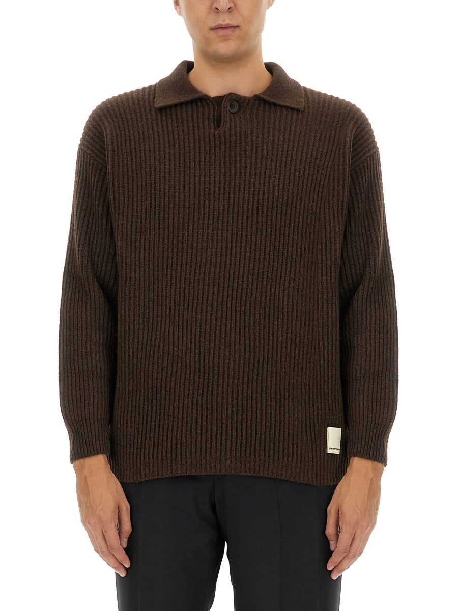 EMPORIO ARMANI Cozy Wool Blend Sweater for Men