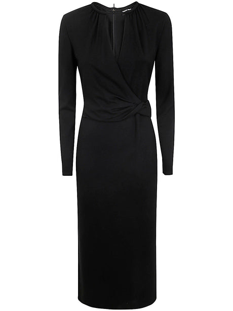 GIORGIO ARMANI Chic Crew Neck Midi Dress for Women