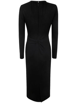 GIORGIO ARMANI Chic Crew Neck Midi Dress for Women