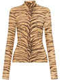 STELLA MCCARTNEY Tiger Print Chic Nylon Top