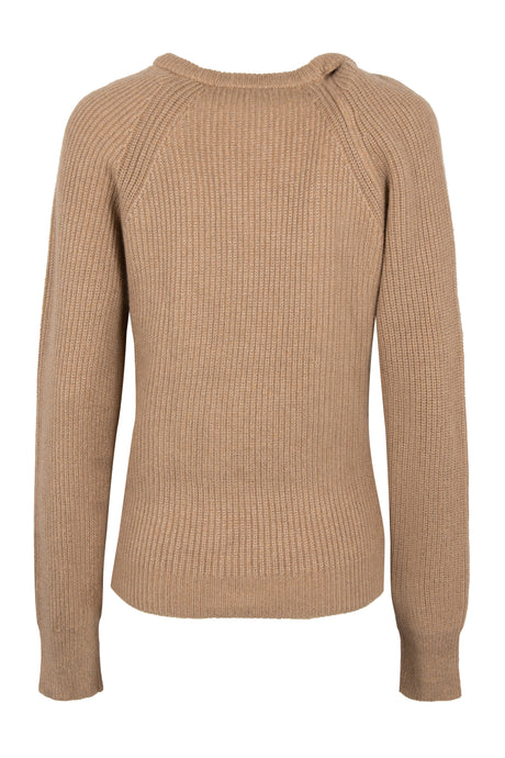 STELLA MCCARTNEY Pewter-Coloured Cashmere Blend Crew-Neck Sweater for Women