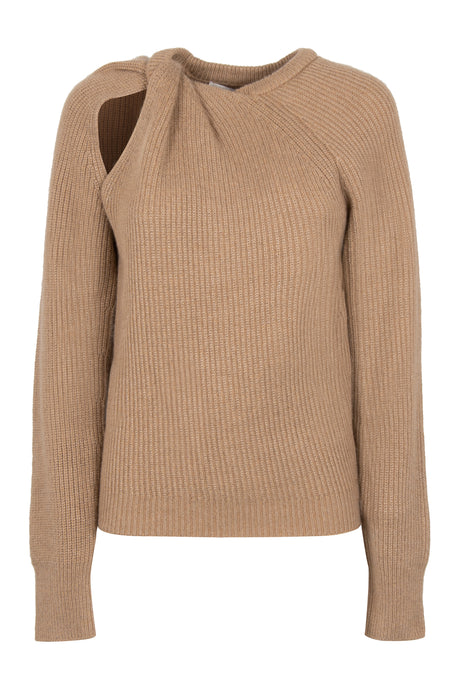 STELLA MCCARTNEY Pewter-Coloured Cashmere Blend Crew-Neck Sweater for Women