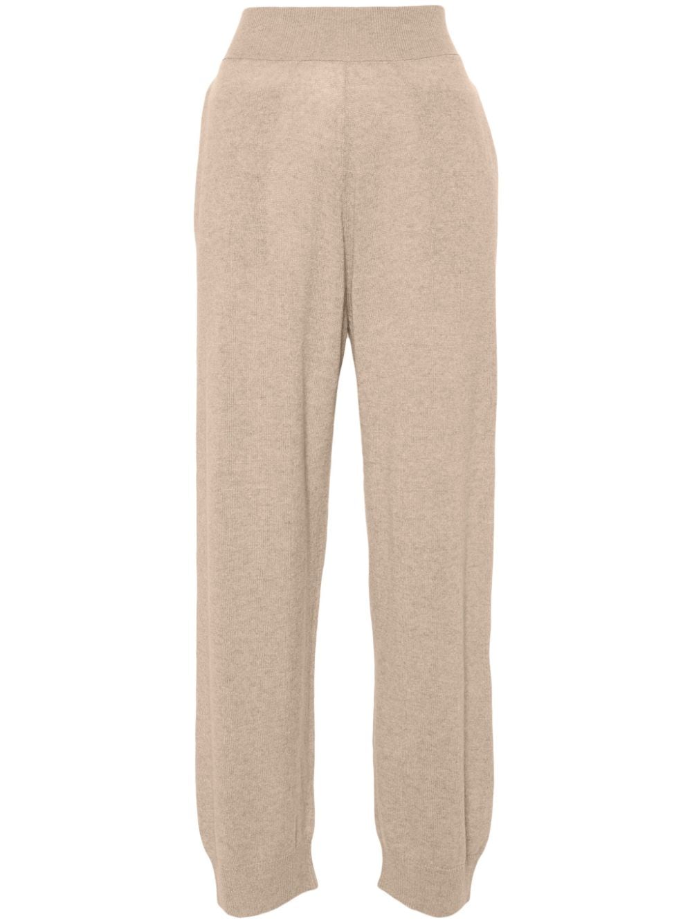 STELLA MCCARTNEY Luxurious Almond Beige Cashmere-Wool Knit Trousers