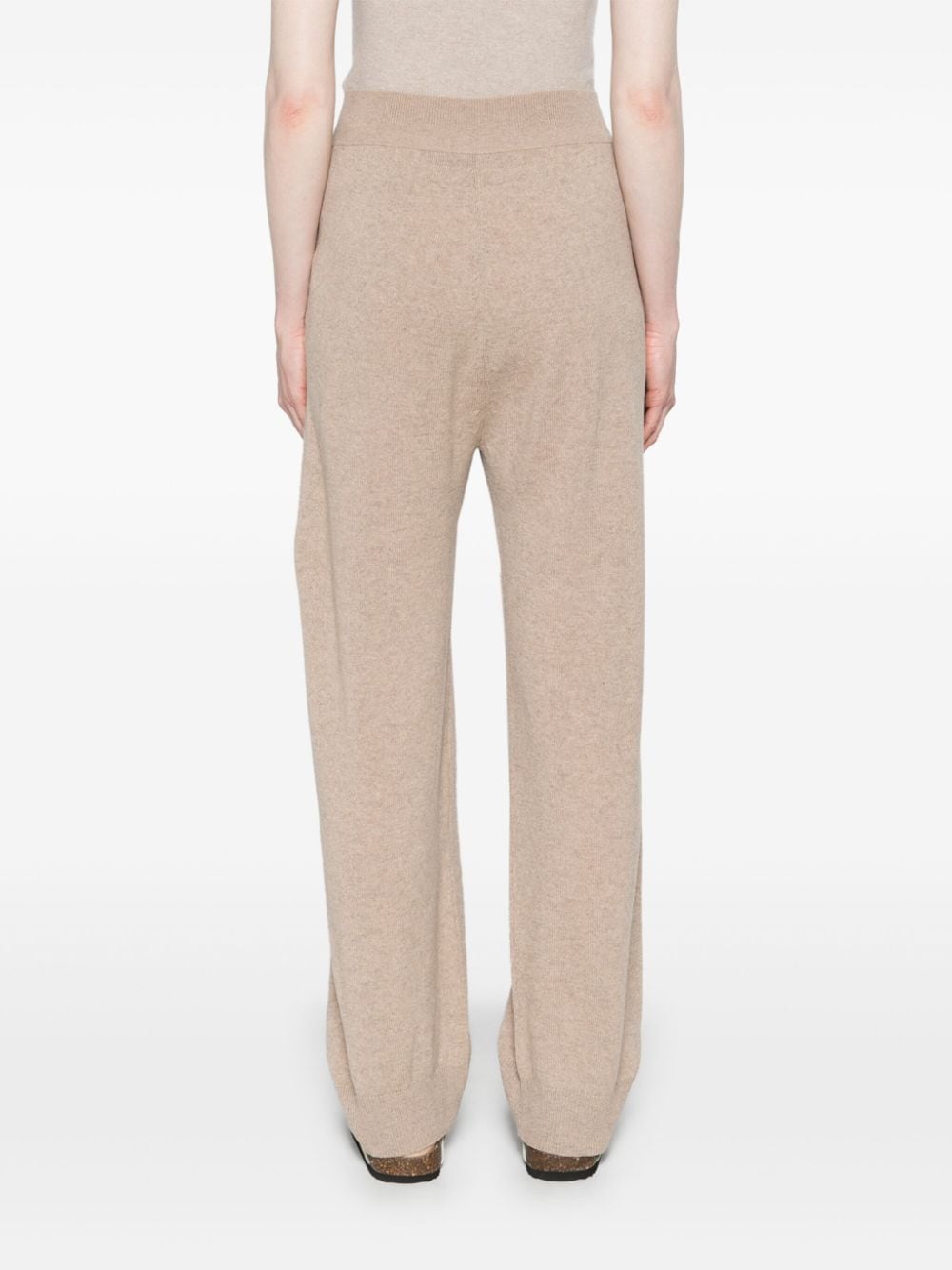 STELLA MCCARTNEY Luxurious Almond Beige Cashmere-Wool Knit Trousers