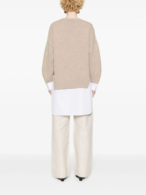 STELLA MCCARTNEY Layered Wool and Cotton Sweater for Women - FW24 Collection
