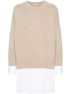 STELLA MCCARTNEY Layered Wool and Cotton Sweater for Women - FW24 Collection