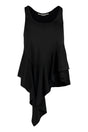 STELLA MCCARTNEY Women's Ruffled Hem T-Shirt with 100% Viscose Fabric - Black