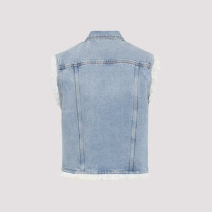 VALENTINO Essential Denim Vest for Men