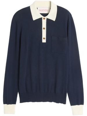 VALENTINO Men's Mini Polo Sweater for Spring/Summer 2025