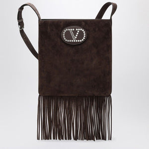 VALENTINO GARAVANI Medium Suede Fringe Crossbody Handbag