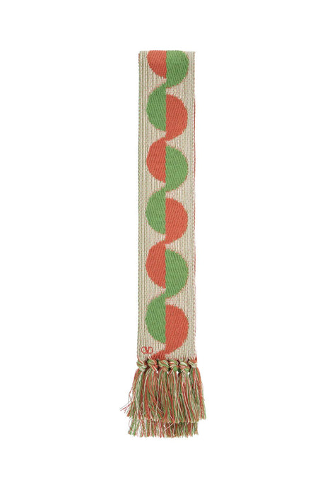 VALENTINO GARAVANI Patterned Scarf with Fringes - Spring Summer 2025