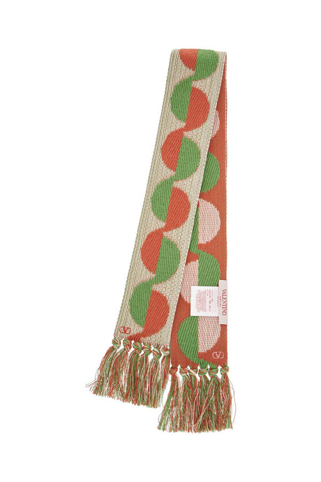 VALENTINO GARAVANI Patterned Scarf with Fringes - Spring Summer 2025