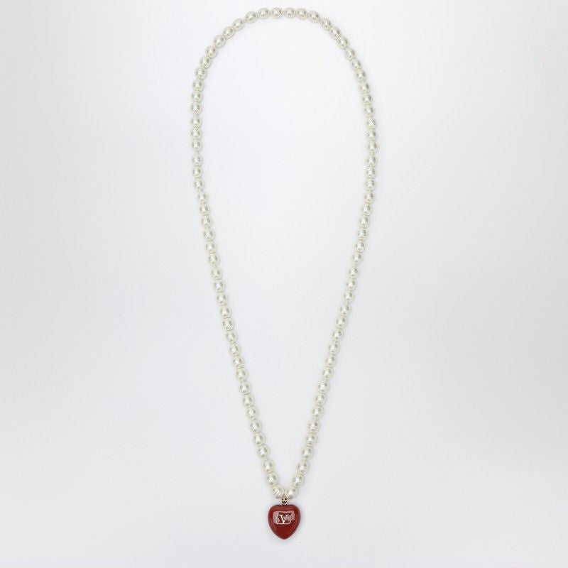 VALENTINO GARAVANI Royal Heart Pearl Necklace