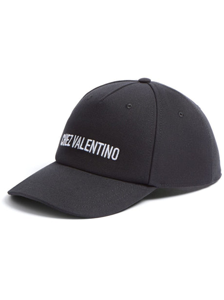 VALENTINO Classic Black Baseball Hat for Men