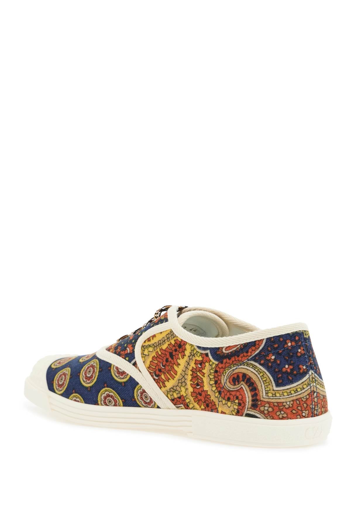 VALENTINO GARAVANI Vibrant Print Cotton Sneakers for Men