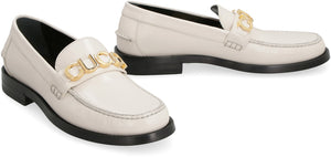 GUCCI White Leather Loafers for Women - SS23 Collection
