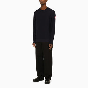 CANADA GOOSE  Navy Blue BLUE WOOL JUMPER