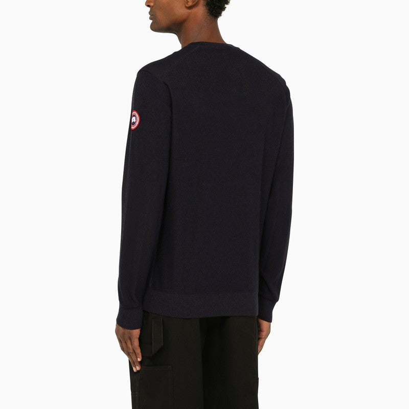 CANADA GOOSE  Navy Blue BLUE WOOL JUMPER