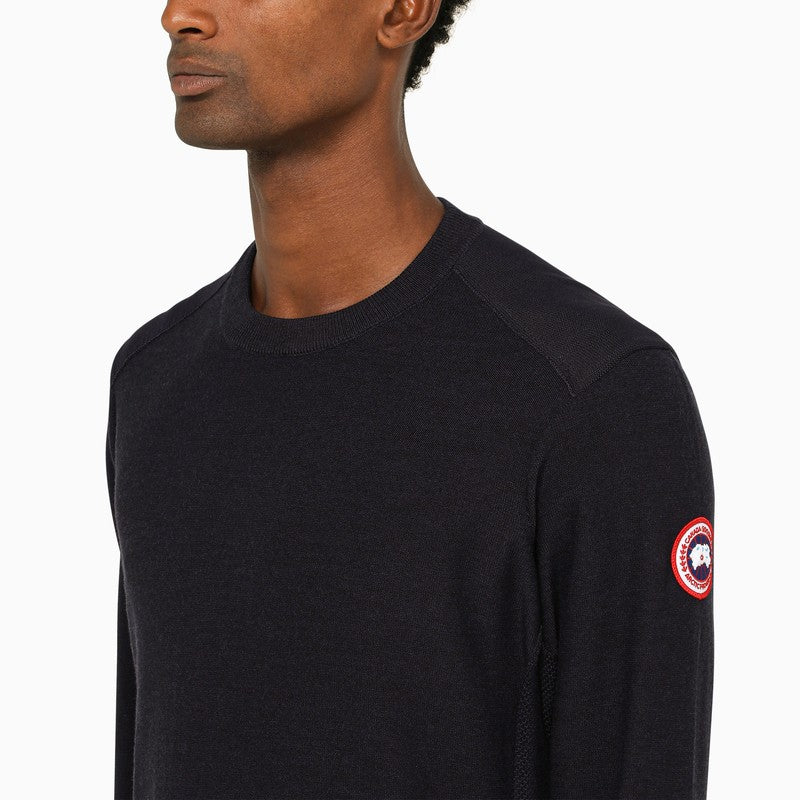 CANADA GOOSE  Navy Blue BLUE WOOL JUMPER