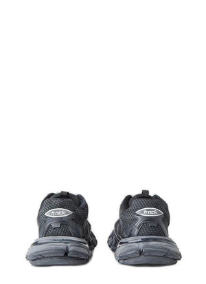 BALENCIAGA Handcrafted Leather Track 3 Sneakers in Black for Women