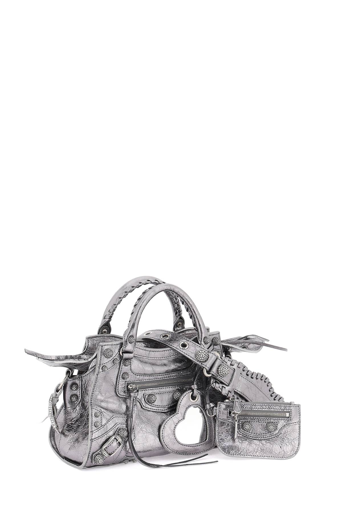 BALENCIAGA Gray Metallic Handbag for Women - SS24 Collection