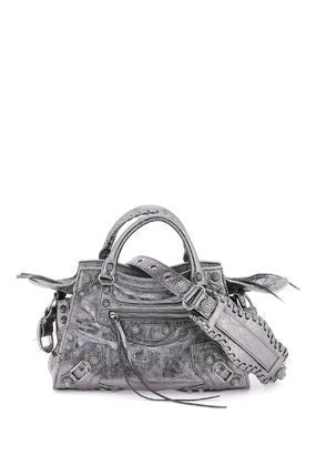 BALENCIAGA Gray Metallic Handbag for Women - SS24 Collection