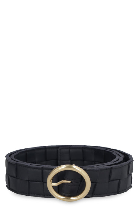 BOTTEGA VENETA Blue Leather Belt for Women - SS23 Collection