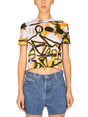 MCQ Crawling Graphic Print T-Shirt for Women - Eye-Catching All Over Design