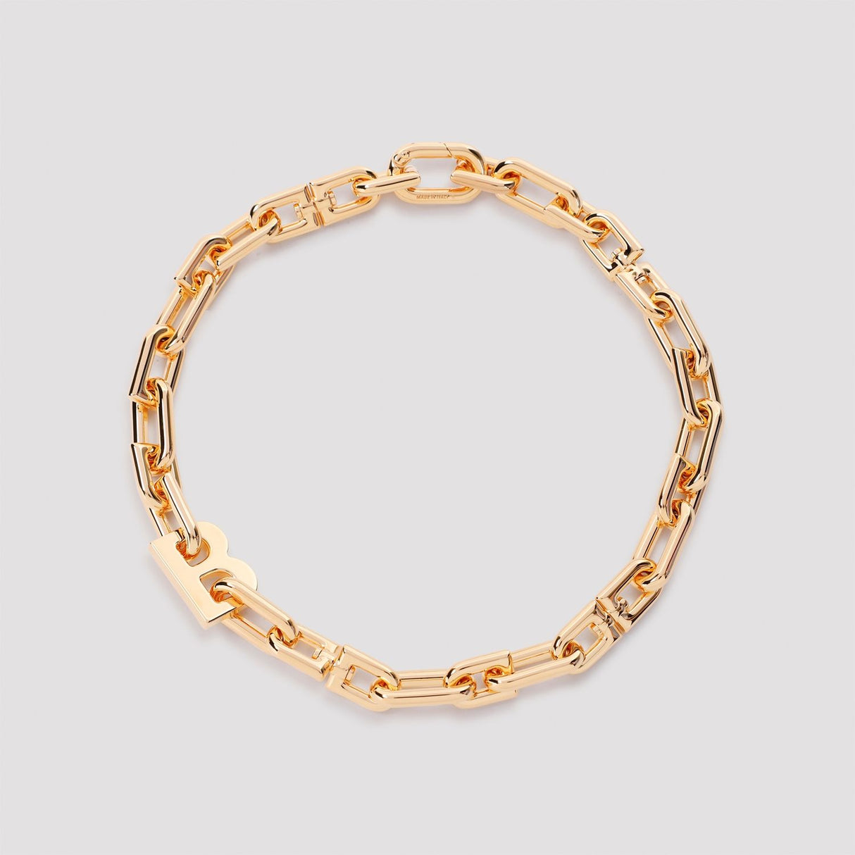 BALENCIAGA Elegant Brass Chain Necklace - Thin Link Design