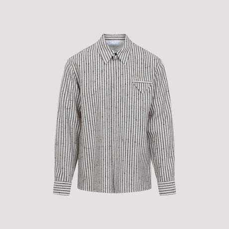 BOTTEGA VENETA Long Sleeve Striped Shirt for Men - SS25 Collection