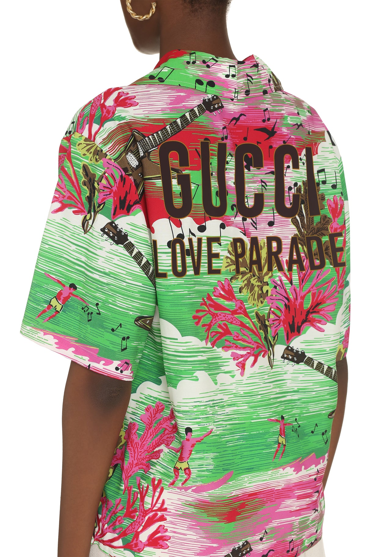 GUCCI Multicolor Printed Bowling Shirt for Women