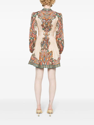 ZIMMERMANN Paisley Print Linen Mini Dress