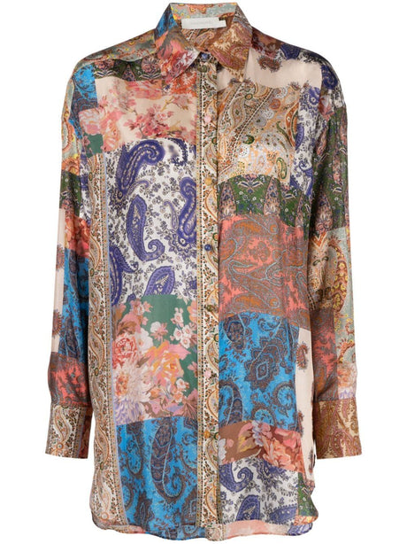 ZIMMERMANN 23FW Women's Patch Paisley Shirt