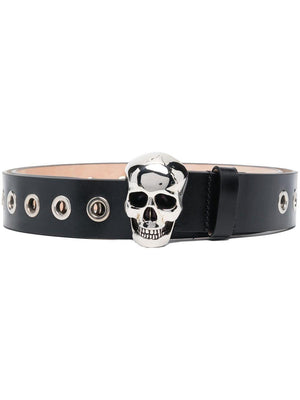 3D Skull Belt - Men's Black Belt for SS23 Fashion