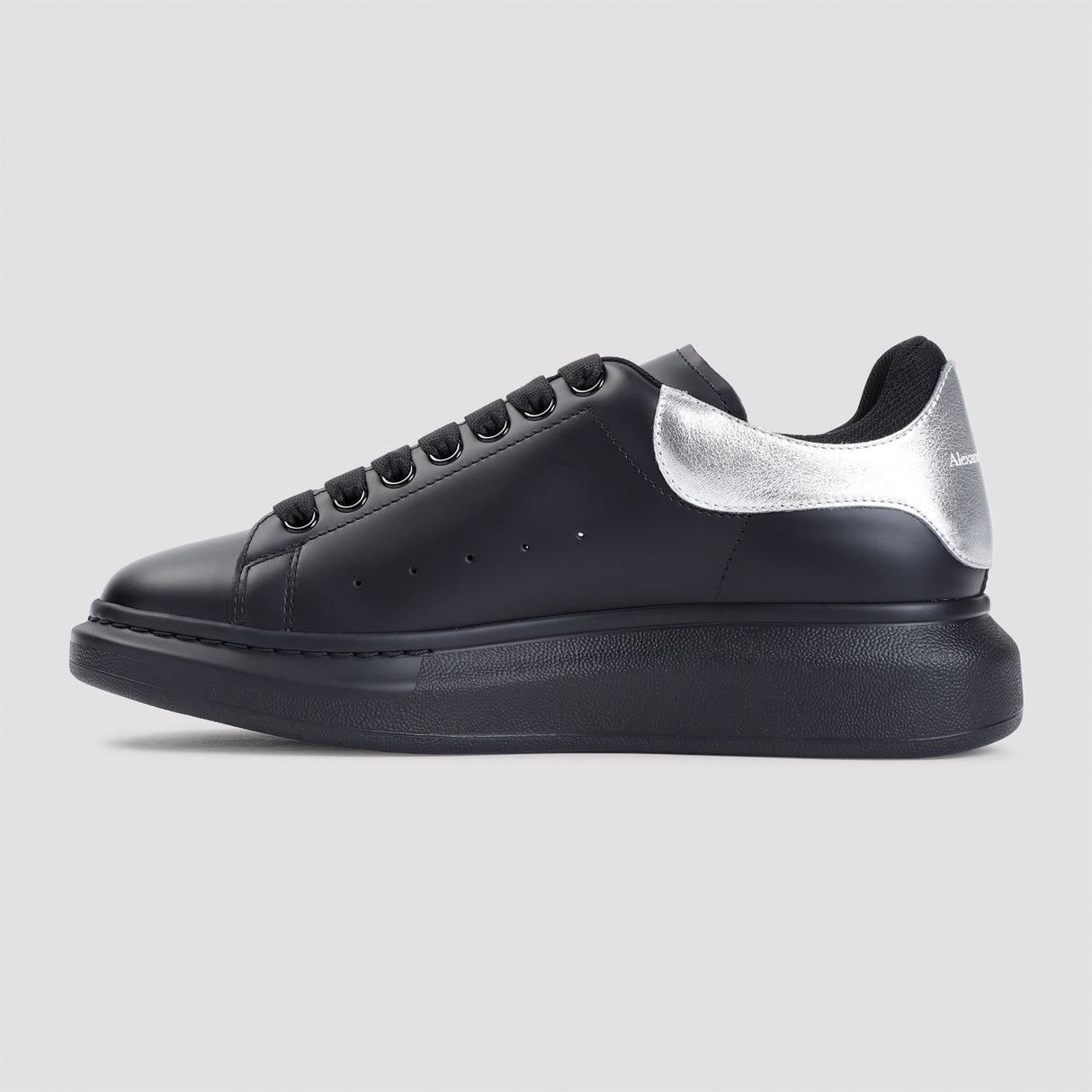 ALEXANDER MCQUEEN Elevated All-Black Leather Sneakers