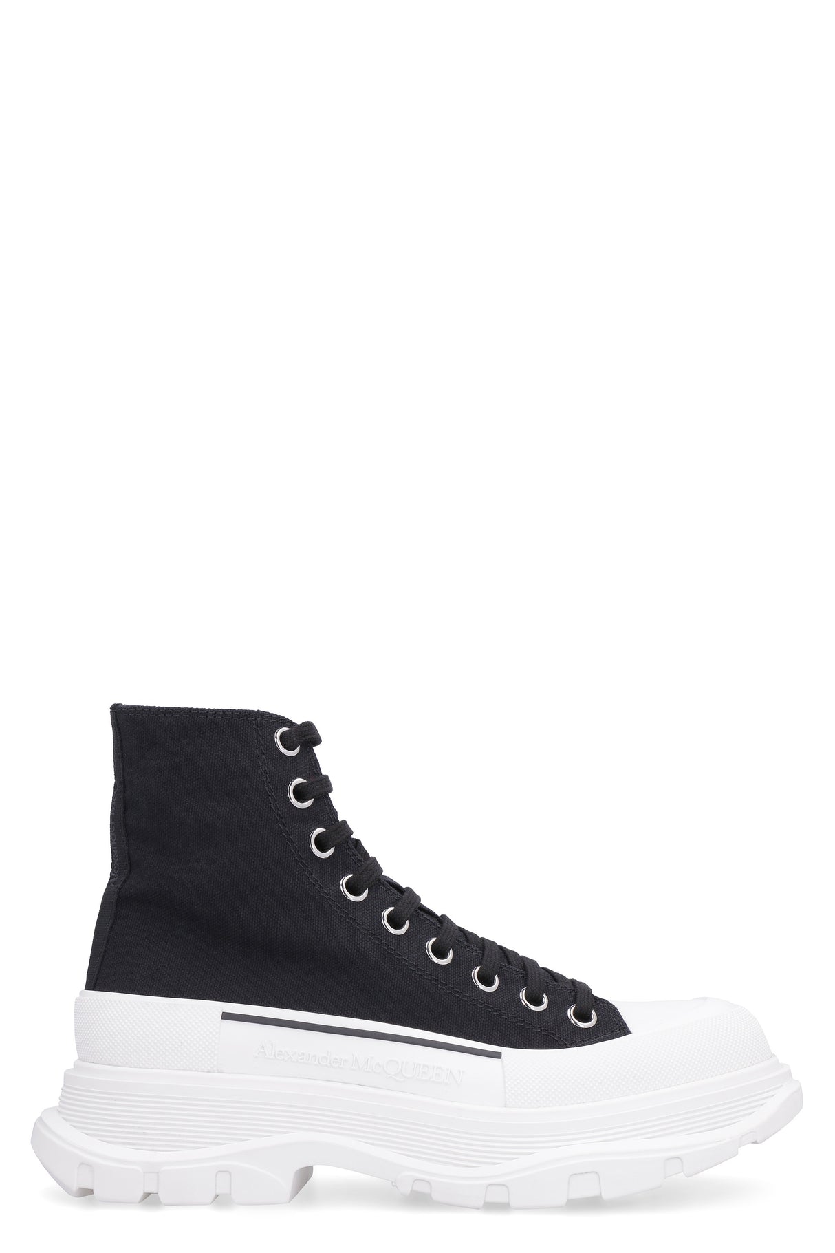 ALEXANDER MCQUEEN Men's Black Chunky Sole Ankle Boots