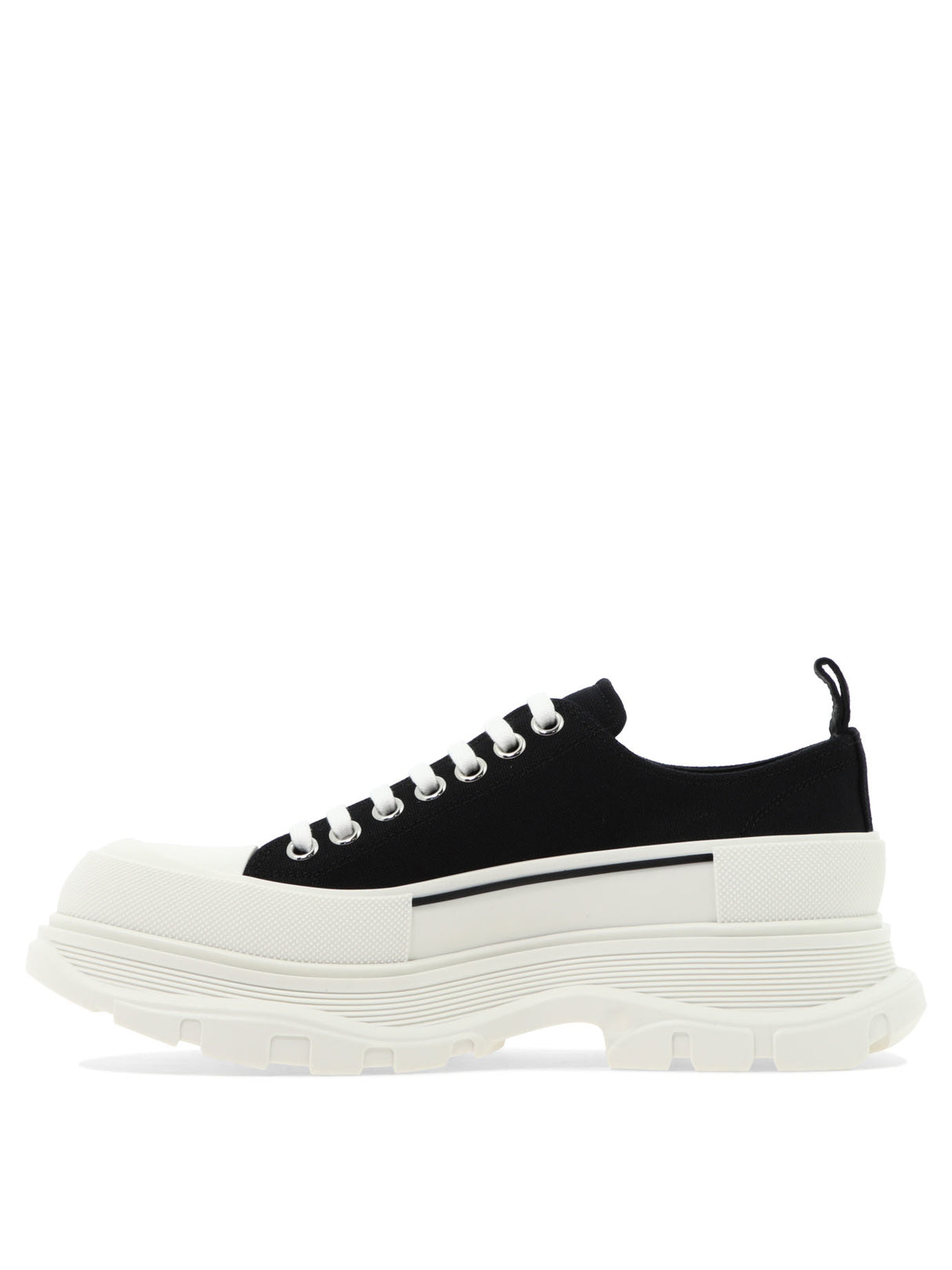 ALEXANDER MCQUEEN Men's White and Black Sneakers for a Sleek and Stylish Look