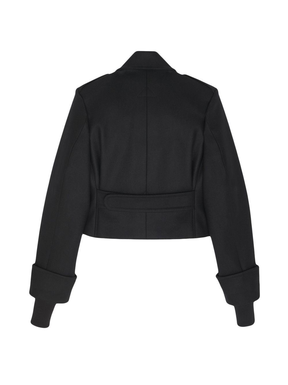 SAINT LAURENT Classic Black Wool and Silk Detachable Hood Jacket for Women